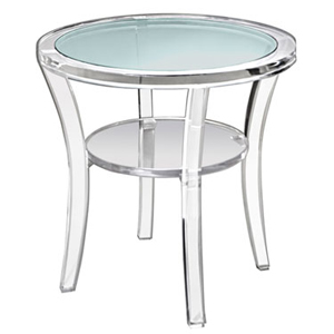 Clear Acrylic Serena Table with Shelf