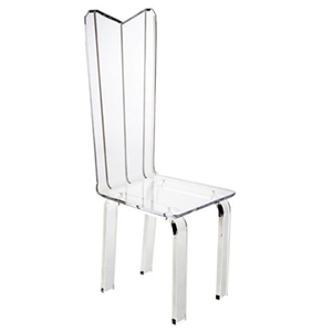 Clear Acrylic High Back Chair