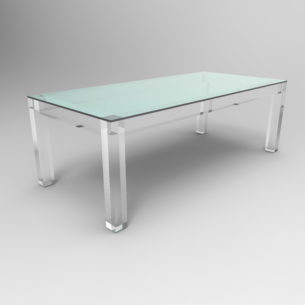 David’s Folly Modern Acrylic Dining Table | Custom Lucite Kitchen Table