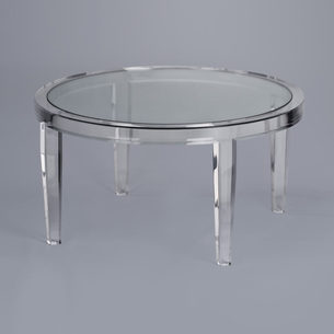 Buy Plexi-Craft Serena Coffee Table | Clear Acrylic Round Coffee Table