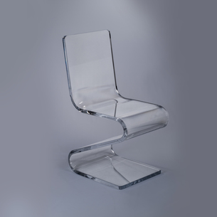 Buy Beveled Clear Acrylic Z Chair in NYC | Plexi-Craft Signature Collection