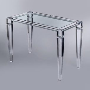 Buy King George Clear Acrylic Desk Table | Lucite Furniture Manufacturers