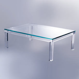 Buy Plexi-Craft Parson Acrylic Square Coffee Table for Living Room NYC
