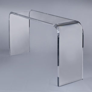 Buy Clear Acrylic Waterfall Console Table for Hallway in NYC | Plexi-Craft
