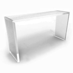 Buy Frozen Slab Clear Acrylic Console Table | Modern Lucite Table in NYC