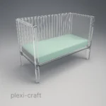 custom acrylic baby crib without canopy