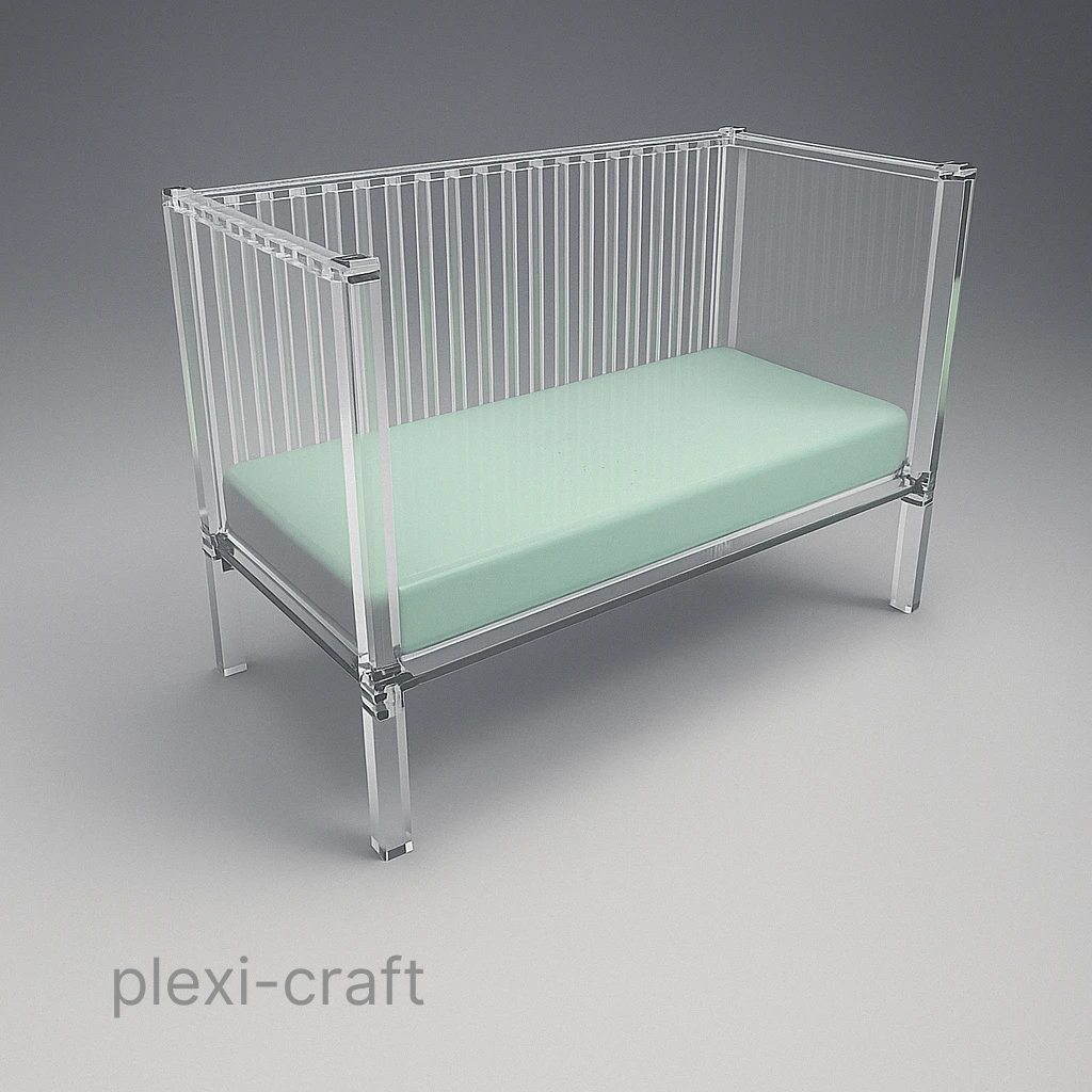 custom acrylic baby crib without canopy