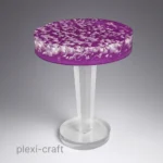 ound Bubble Top Side Table