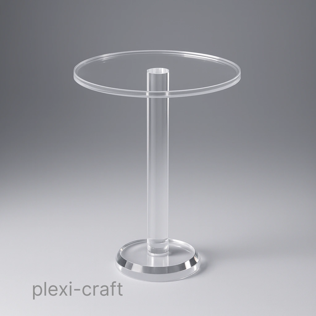 Dulwich acrylic side table by Plexi-Craft — UV-stable lucite side table for sun-drenched interiors